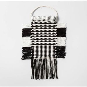 Opal House Black and White Woven Wall Hanging